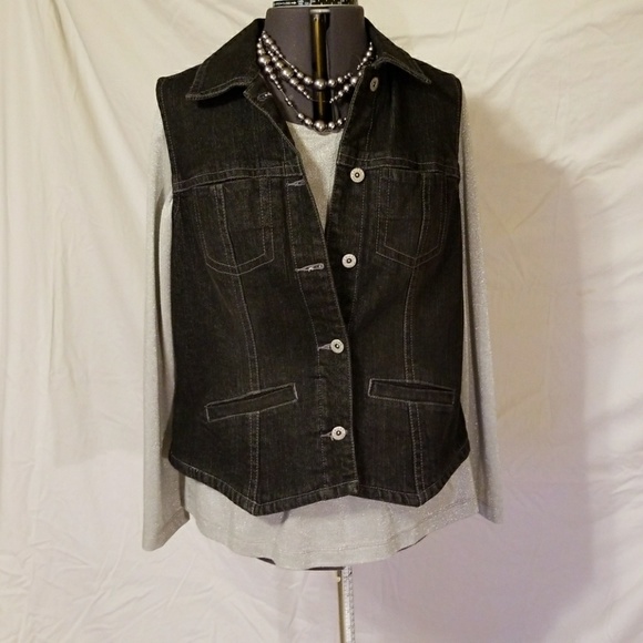 Chico's Jackets & Blazers - Chico's black utility Jean vest